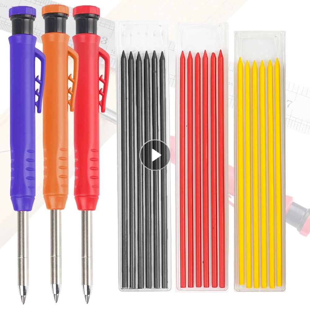 Solid Carpenter Pencil Set Mechanical Pencil Woodworking Construction