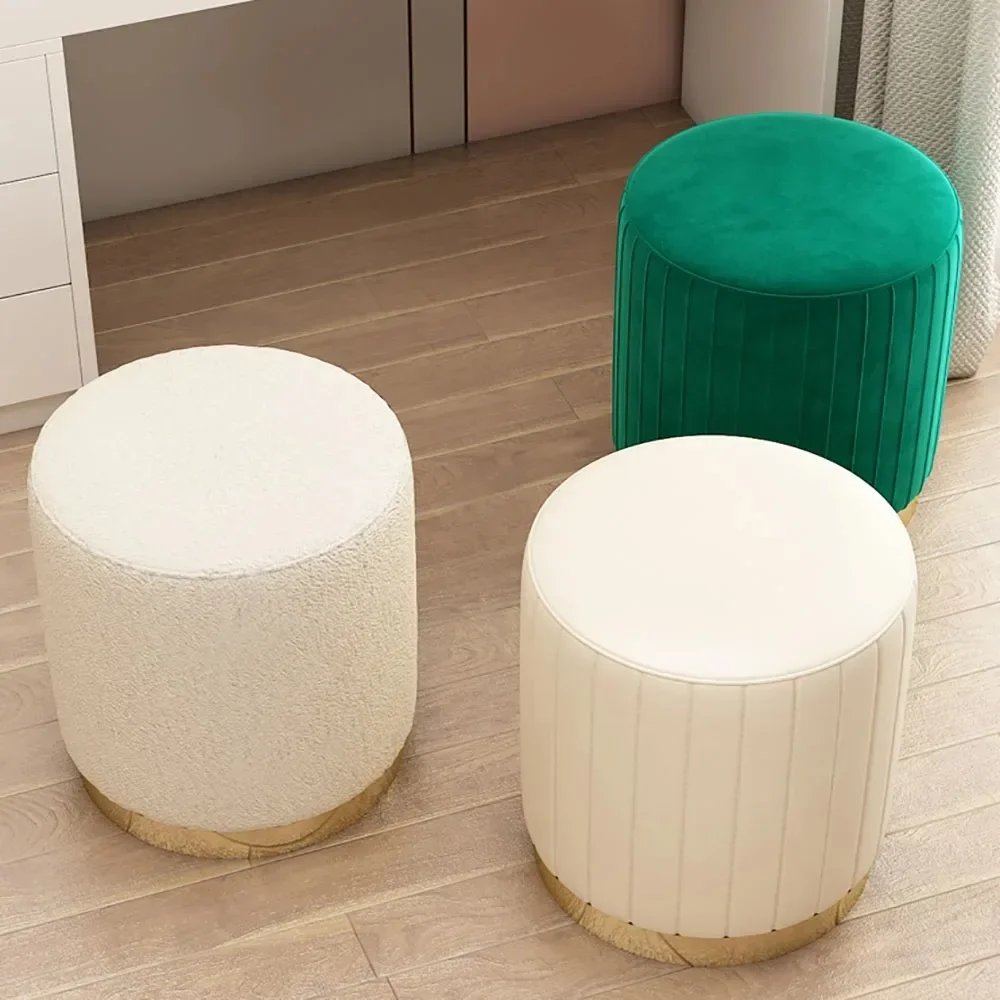 Light Luxury Makeup Stools Chairs Round Stools Bedrooms Sofas Side Dressing Stool Vanity Chairs Storage Bench