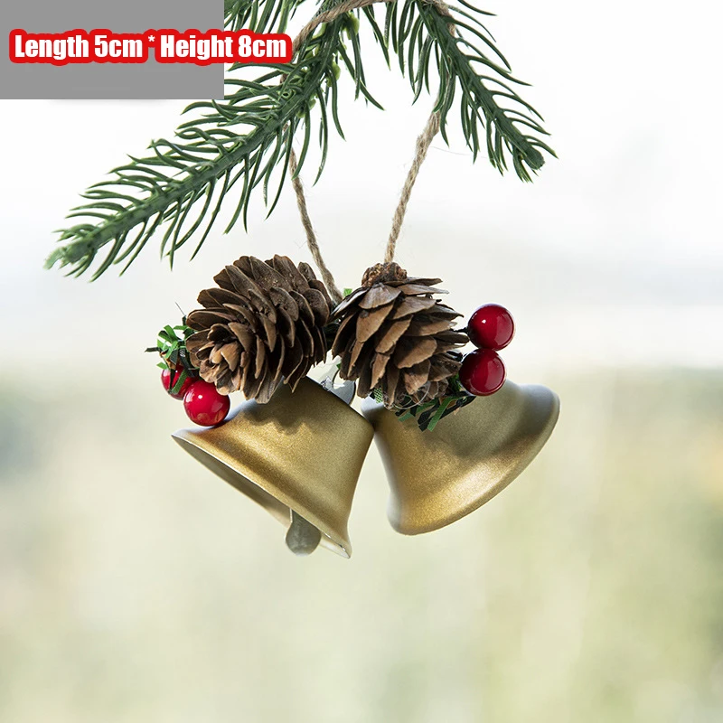 thumbnail image 1 of Nuevo colgante de árbol de Navidad, campana pequeña, copo de nieve, lazos, estrella, bolsas de la suerte, alce, Papá Noel, colgante para niños, árbol de Navidad colgante, 1 of 5