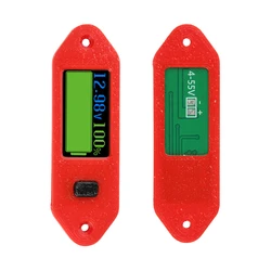 Compact 0.96 Screen Battery Level Indicator for Multi - Cell Lithium and Acidic Batteries (Red)