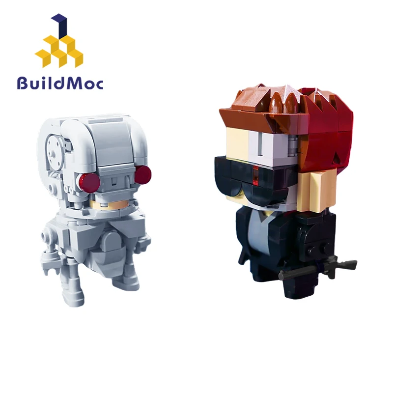 

Buildmoc The Terminator Guardian T-800 Heads, фигурки MOC, набор строительных блоков, наборы игрушек для детей, подарки, игрушки, 315 шт. кирпичей