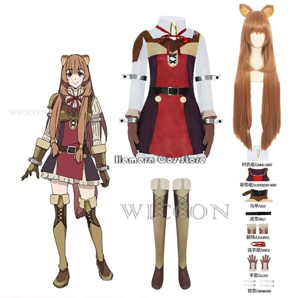 

Anime Tate No Nariagari Raphtalia Cosplay Costumes Raphtalia Costume For Women Cosplay Yuusha No Costume Full Sets Wigs