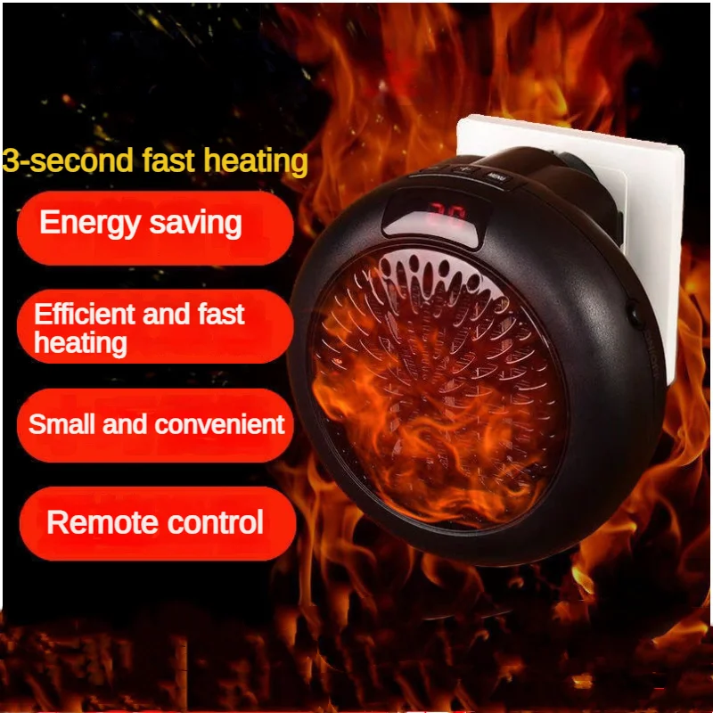 

Electric Portable Heater Mini Wall Mount Warming Fan Remote Air Heater Desktop Mini Heating Warm Fan Heating Air Blower