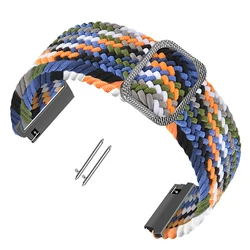 Magnetic Braided Loop Nylon Strap - 20mm/22mm Bracelet - 22MM Watchband (Colorful)
