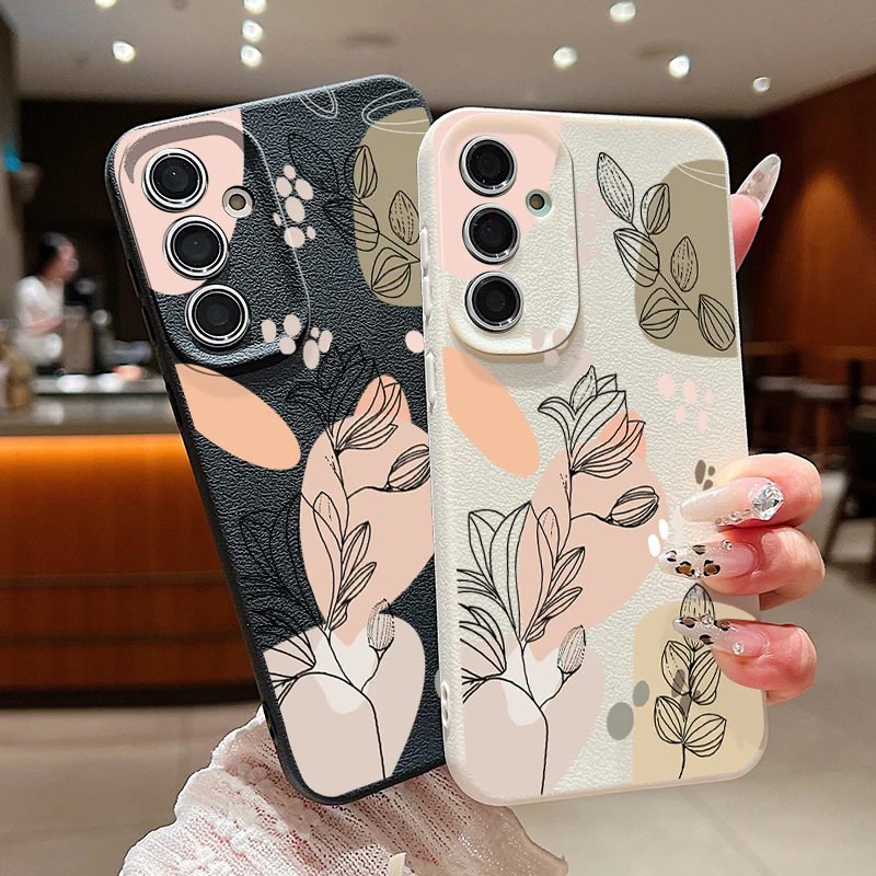 Elegant Line Flower Phone Case - Ultra-Protection and Style