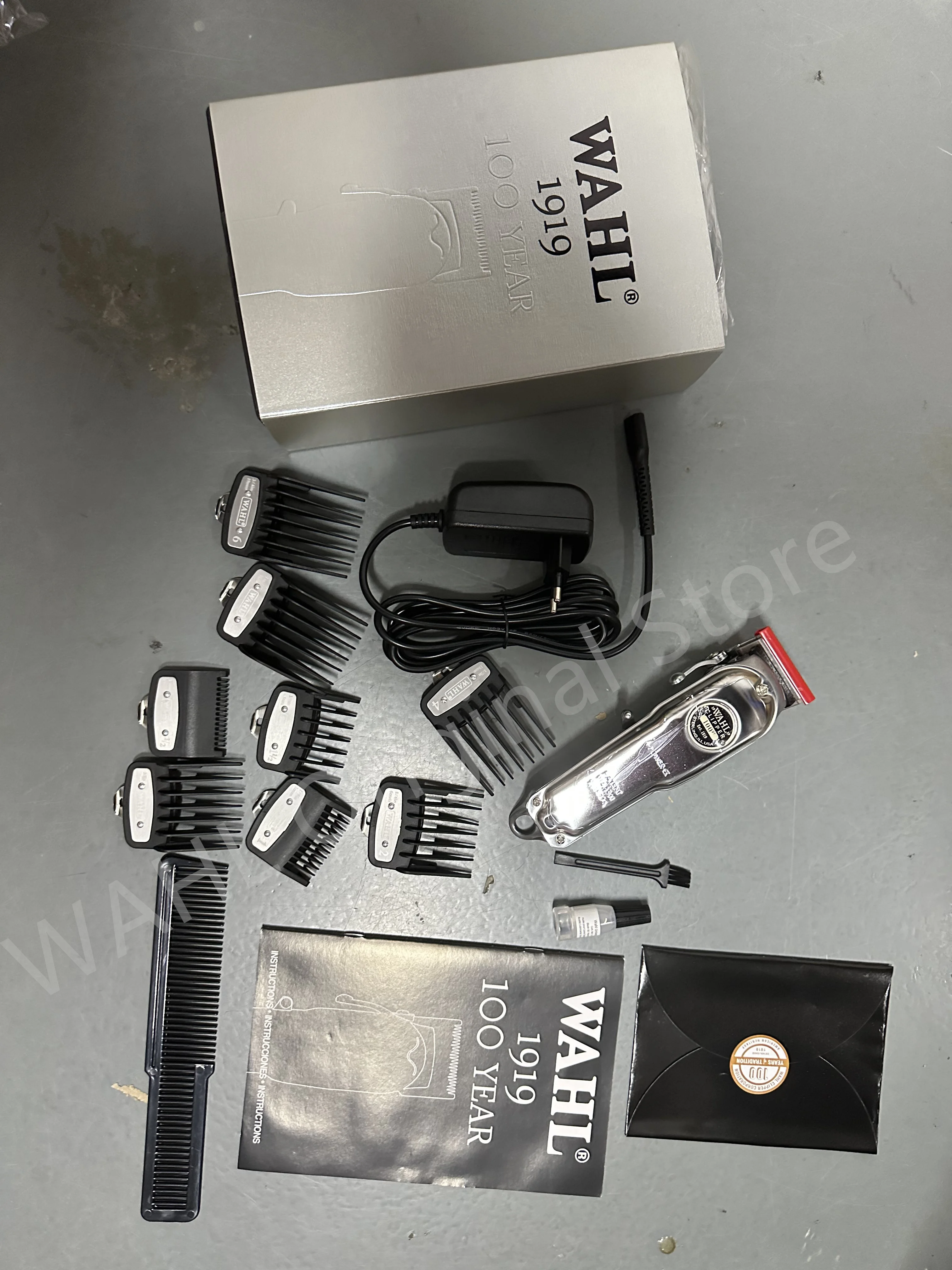 Wahl 1919 남성용 전문 헤어 클리퍼, 전기 무선 트리머, 이발사 커팅 머신 클리퍼