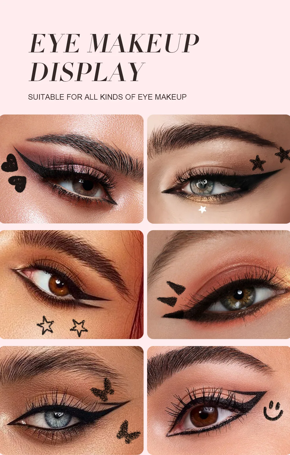 Waterproof Liquid Eyeliner Set Double Ended Stamp Makeup Kit_voghion.com