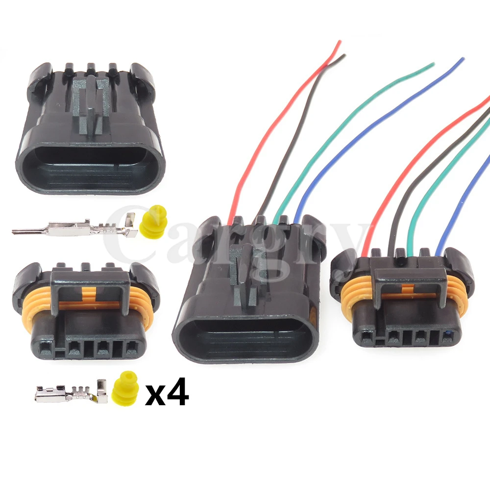 1 Set 4P 12162102 12162144 Car Oxygen Sensor Waterproof Connector AC Assembly Automotive Wiring Terminal Socket
