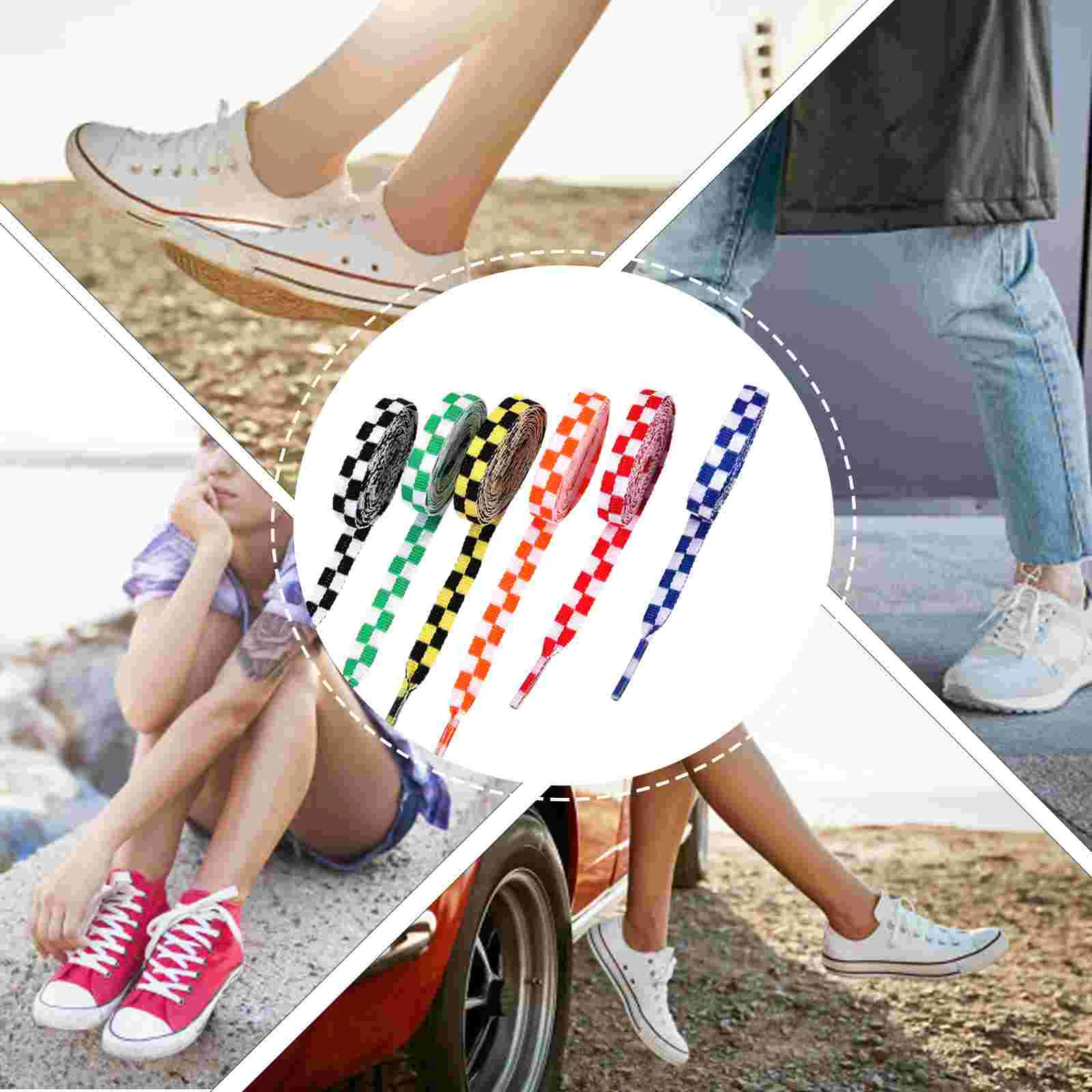 

12 Pairs Shoelace Laces Shoelaces High Density Shoestring Flat Round Polyester Women Accessories Sports Replacement