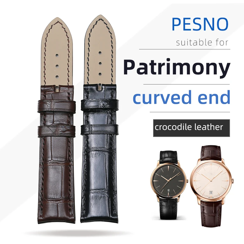 Pesno Adatto Per Vacheron-Bracciale Con Cinturino In Vera Pelle Di Coccodrillo Vantin Patriony Traditionnelle 20Mm