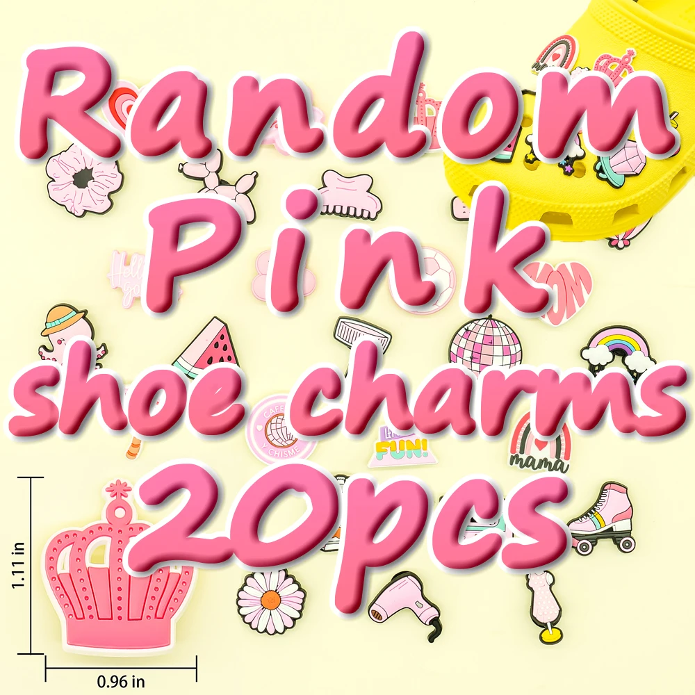 20/50/100/stücke Rosa Zufällige Schuh Charms Zubehör Niedlichen Cartoon Tier Schuh Clips Dekorationen Pin Ente Frosch Jeans Clog – Detail 7