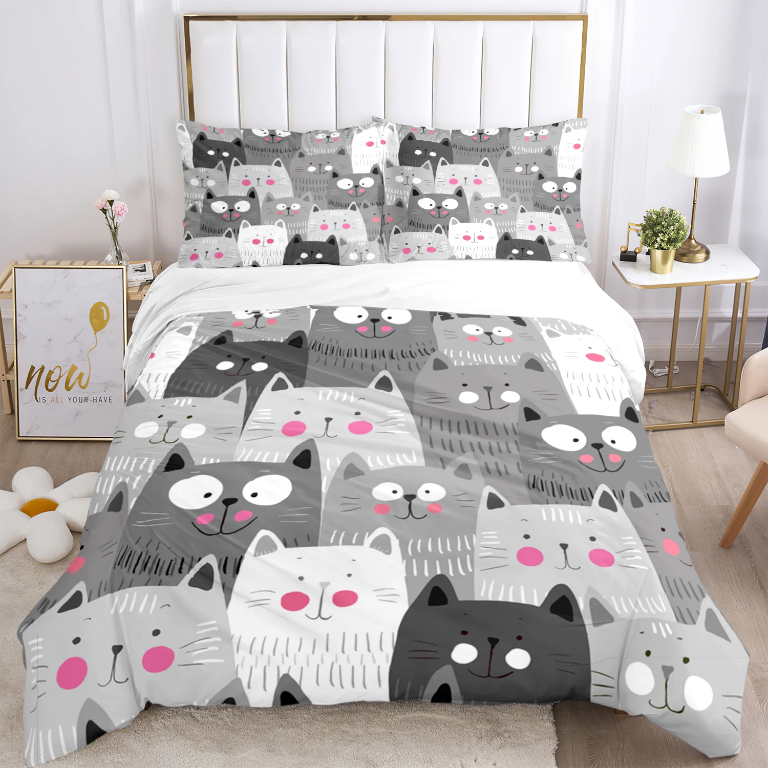 

Cartoon animals Bedding Sets New Greek Key Meander Duvet Cover Sets Bed Linens Queen King Size Modern Geometric Bedspread