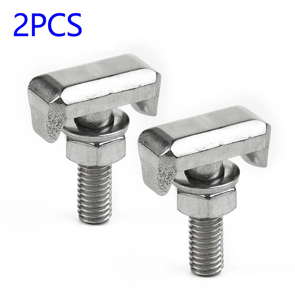 Battery Terminal Connectors 2Pcs T-Bolts Stainless Steel Battery Cable Terminal Connectors 19116852 6X0915138 Car Cable Screw Terminals