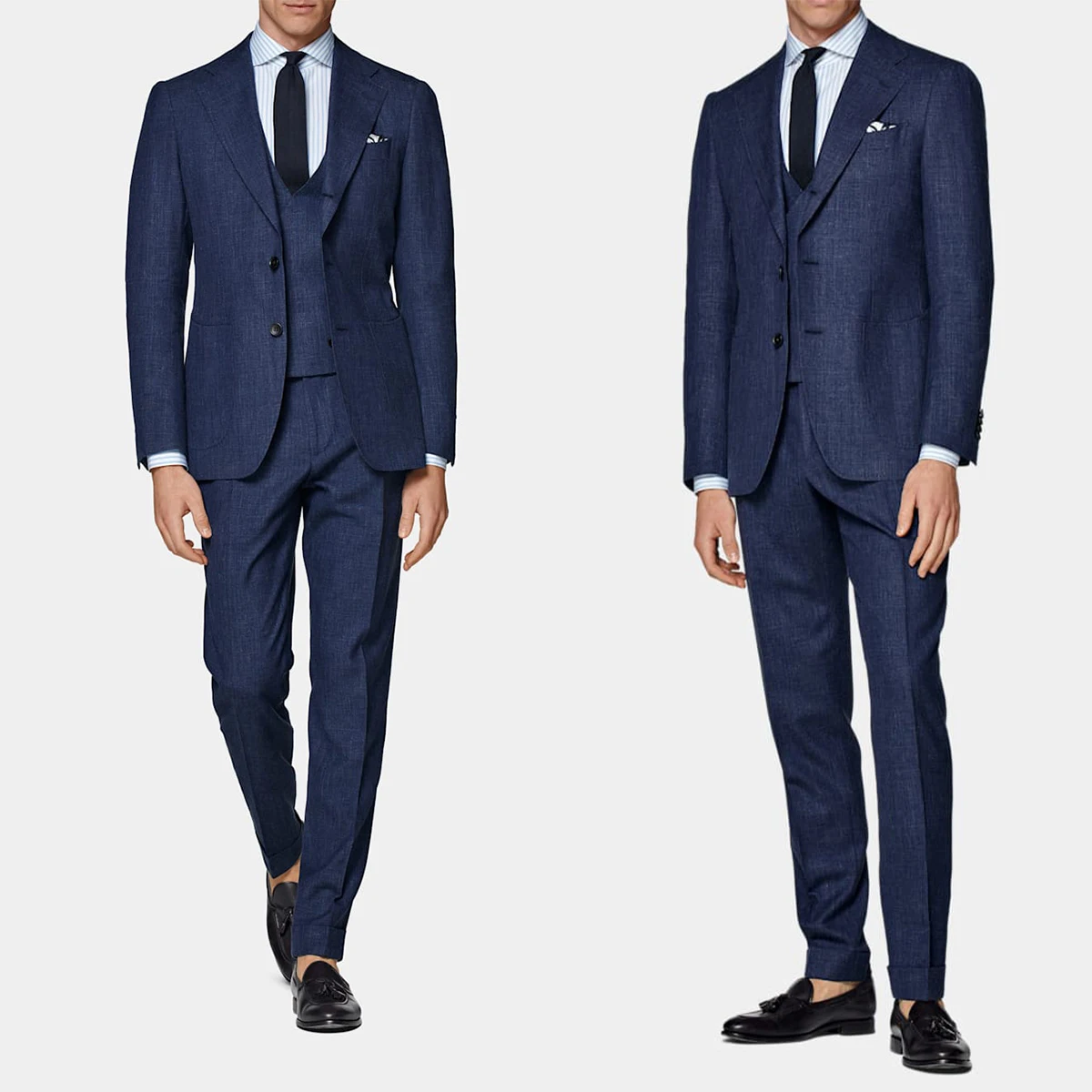 Classic Men Wedding Suits Formal Groom Wear Tuxedos 3 Pieces Notched Lapel Business Office Jacket Made For Male