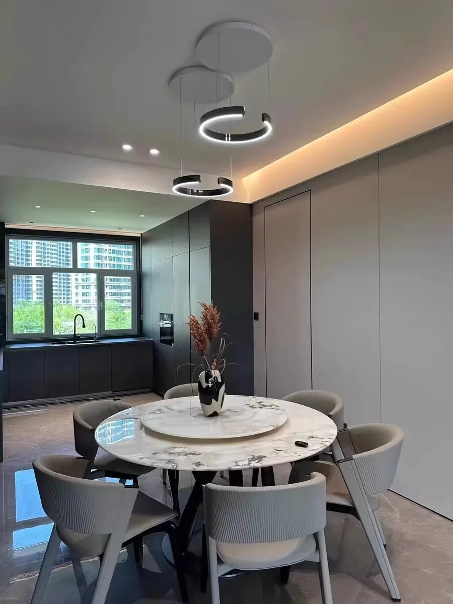 Modern Salon Design Ring Ceiling Chandelier image 6