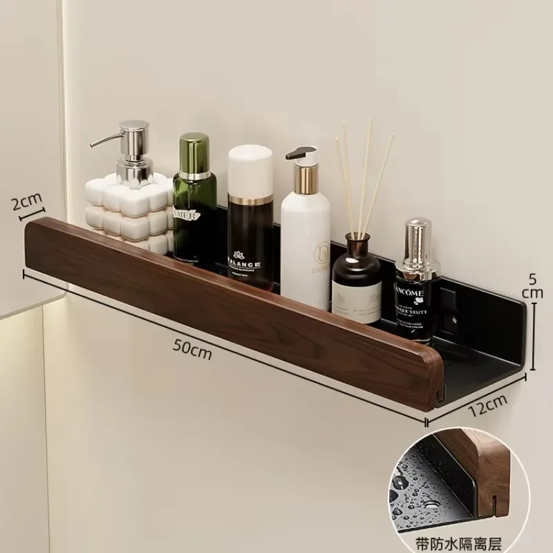 Walnut bathroom toilet shelf no punch toilet sink restroom wall storage towel racks wall mounted storage rack