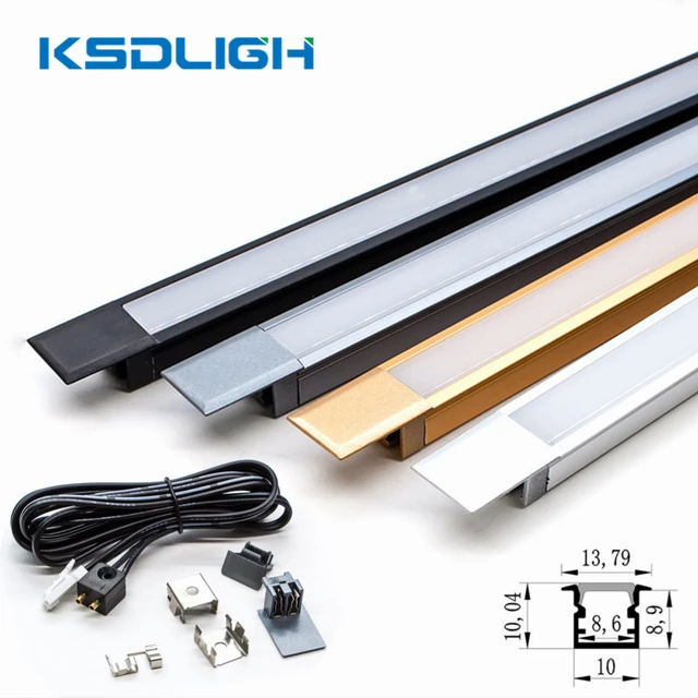 1m Recessed Led Aluminum Profile Channel Holder For Indoor Home Ceiling  Wall Backlight Bar Linear Light Indirect Decor Lighting - Led Bar Lights -  AliExpress