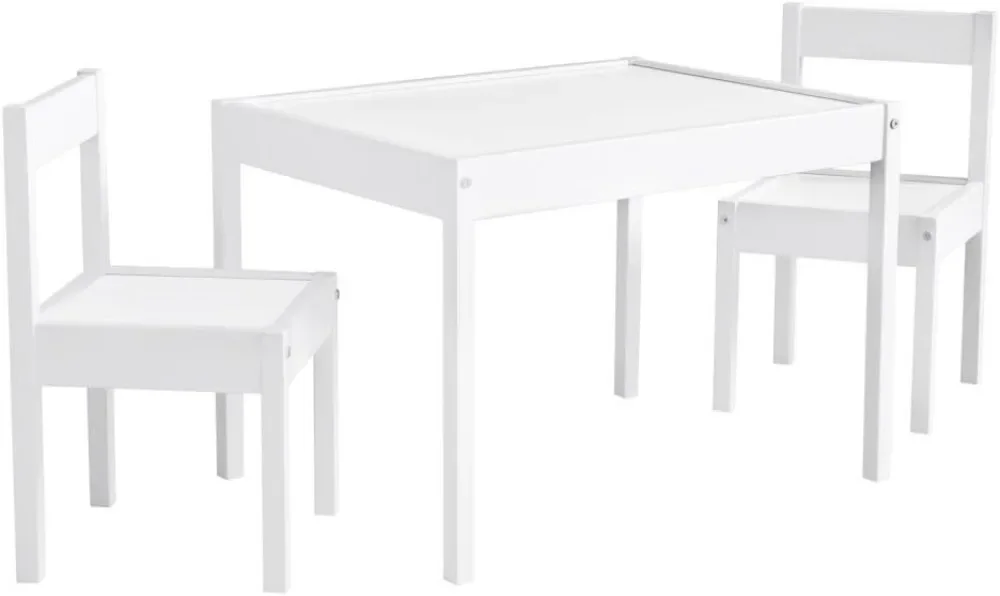 

3 Piece Kiddy Table and Chair Set, White