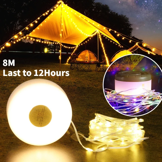 LED Camping String Lights With 5 Modes Magnetic Suction 8M Outdoor  Waterproof Tent Lamp Canopy Lantern Decoration Lamp String - AliExpress