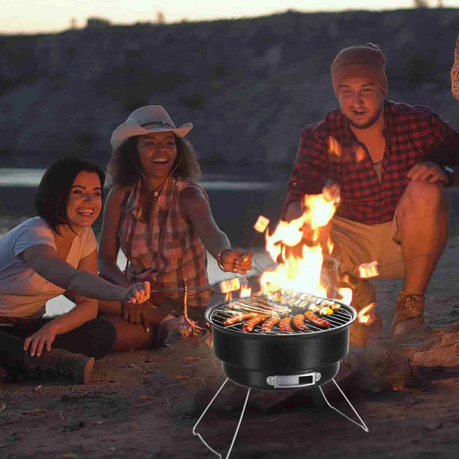 Parrillas de carbón de acero inoxidable coreanas, estufa pequeña para  barbacoa de carbón, fogón para acampar al aire libre - AliExpress, image size:1601x1601