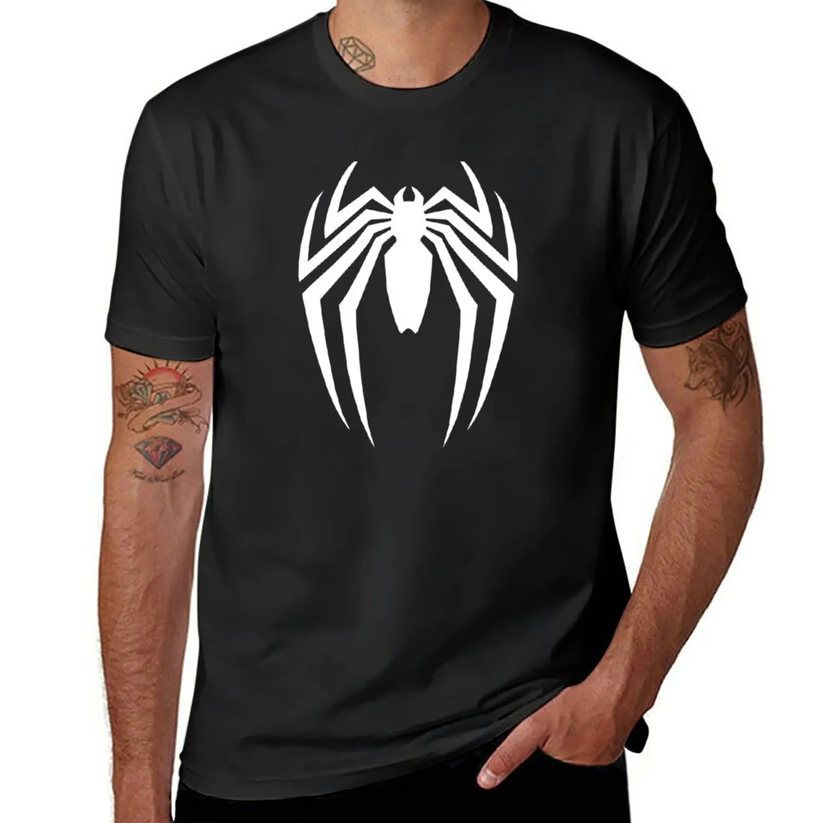 

Sharp Spider Logo T-Shirt blanks korean fashion hippie clothes plus size tops t shirts for men graphic