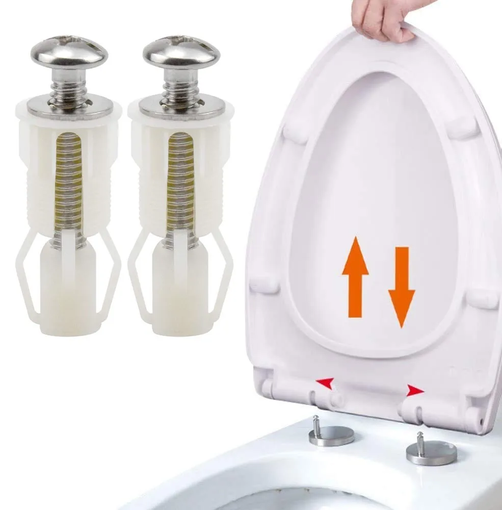 

Top Fix Toilet Seat Screws Nut Cover Lid Pan Fixing WC Blind Hole Fitting Kits Universal Bathroom Accessories Replacement