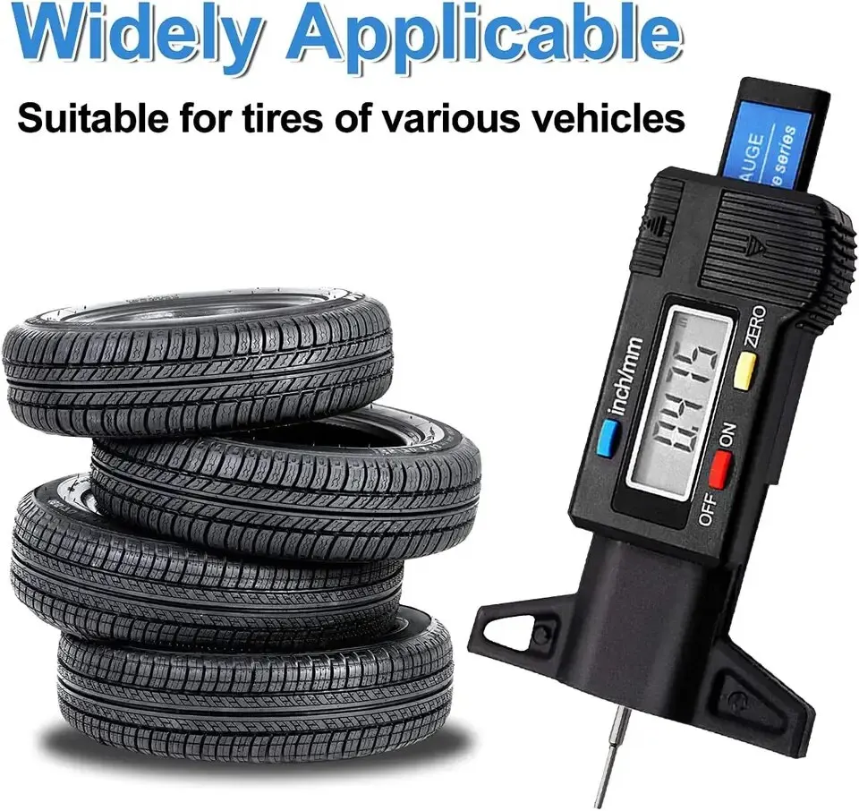 1PC Digital Depth Gauge Caliper Tread Depth Gauge LCD Tire thumbnail 5