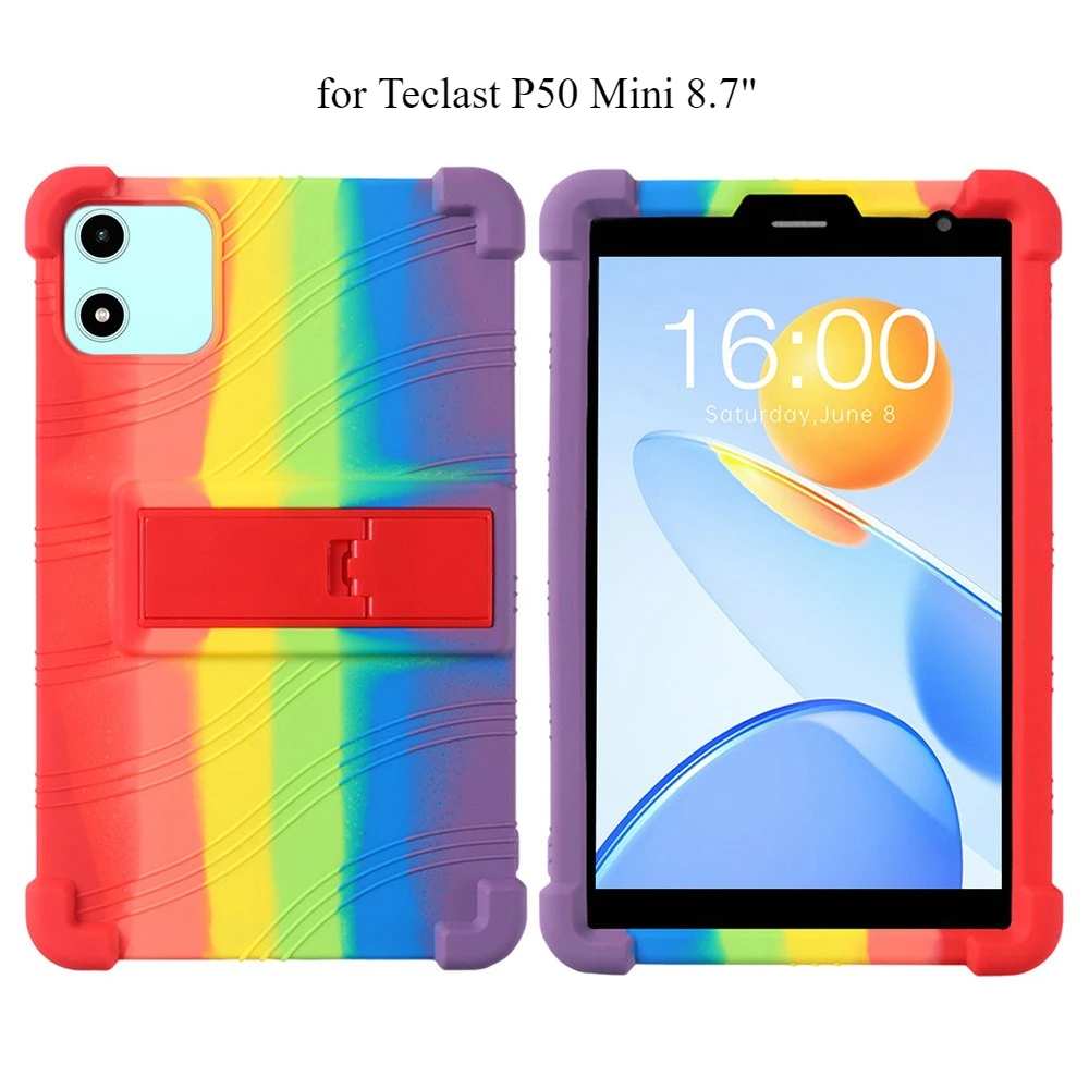 Shockproof Multi-Angle Stand Silicone Protective Tablet Case, 8.7 Inch