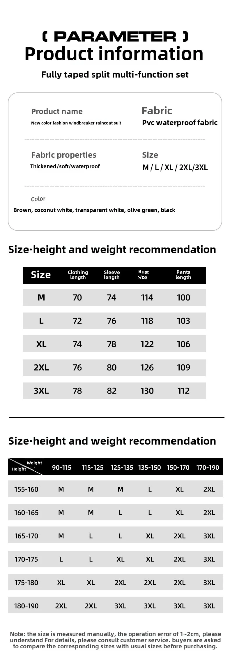 Waterproof Raincoat Rain Pants Set for Men Women Motorcycle Riding Fishing Stormproof Design