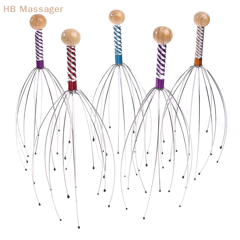 

1Pcs Finger Head Relax Massager Hair Held SPA Scalp Neck Stress Relief Massag