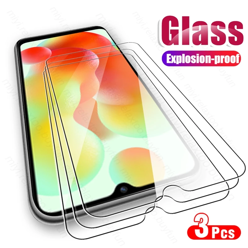 

Redmi12C Glass 3PCS 9H Tempered Glass For Redmi 12C 12 C 4G 22120RN86G 6.71" Screen Protector Explosion-Proof HD Film Cover