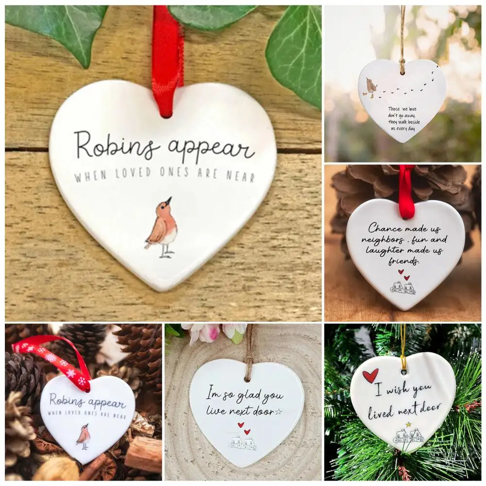 

Керамическая подвеска в форме сердца для рождественской елки