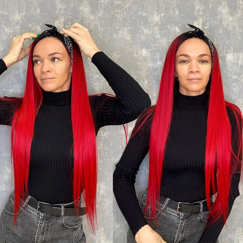 Gladys Synthetic Straight Hair Weaving Super Long Ponytail Straight Hair Bundles Heat Resistant Cosplay Extensions