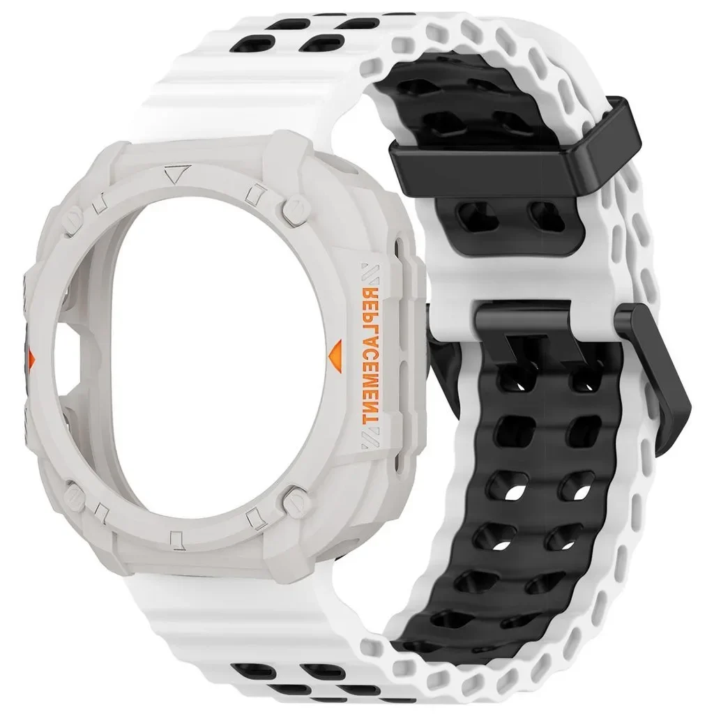 Premium Silicone Sport Band & Protective Case for 47mm Smartwatch - Durable Strap & Bracelet Cover