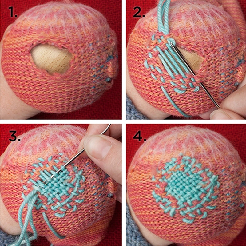 Darning Kit with Darning Egg ∣ Wool 100% Darning Yarns ∣ Socks