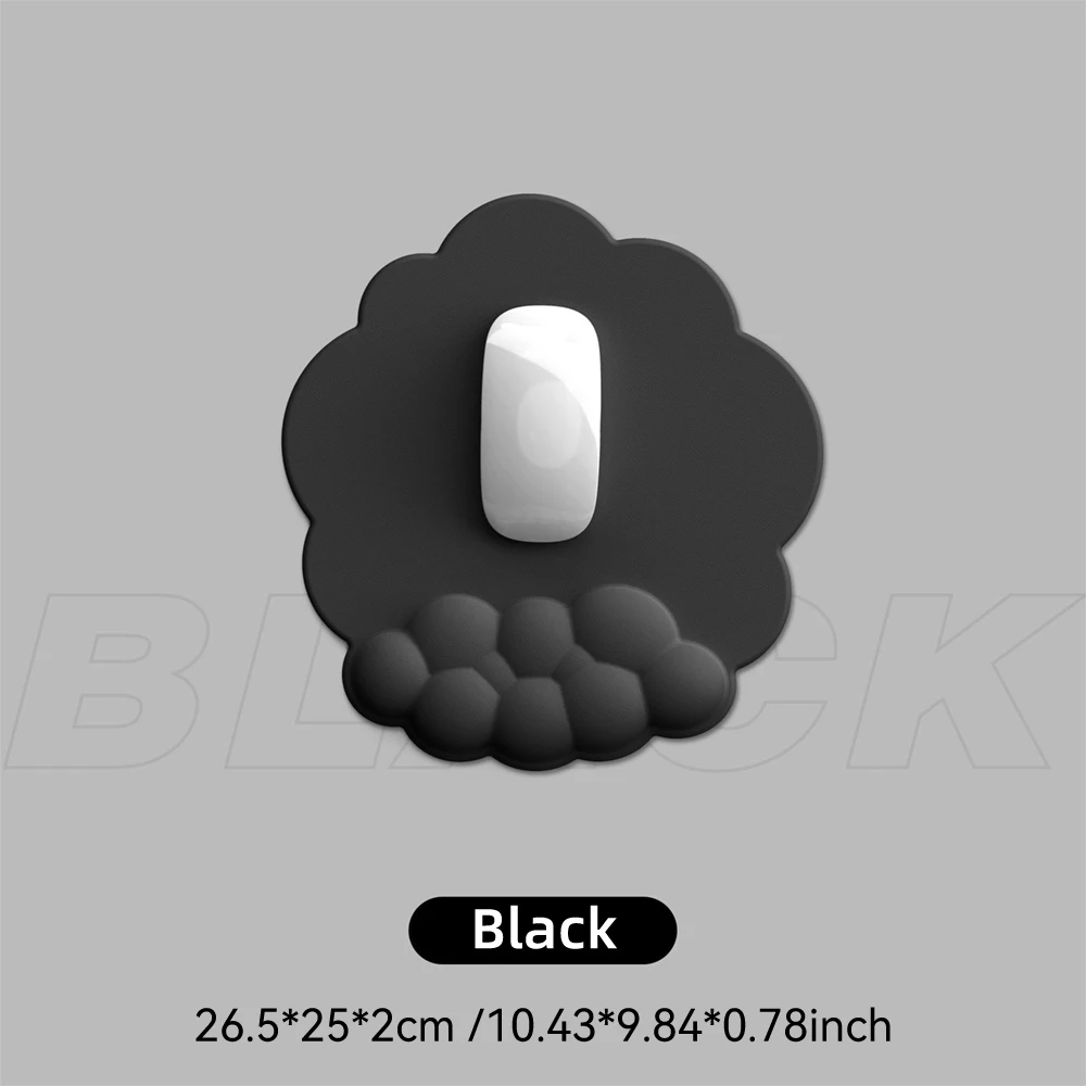 Cloud Set Di Poggiapolsi Per Tastiera E Mouse In Memory Foam, Rivestiti In Pelle PU, Con Sottobicchiere A Nuvola. 7 Colori, Ergonomici, Antiscivolo E Impermeabili. Regalo Originale.