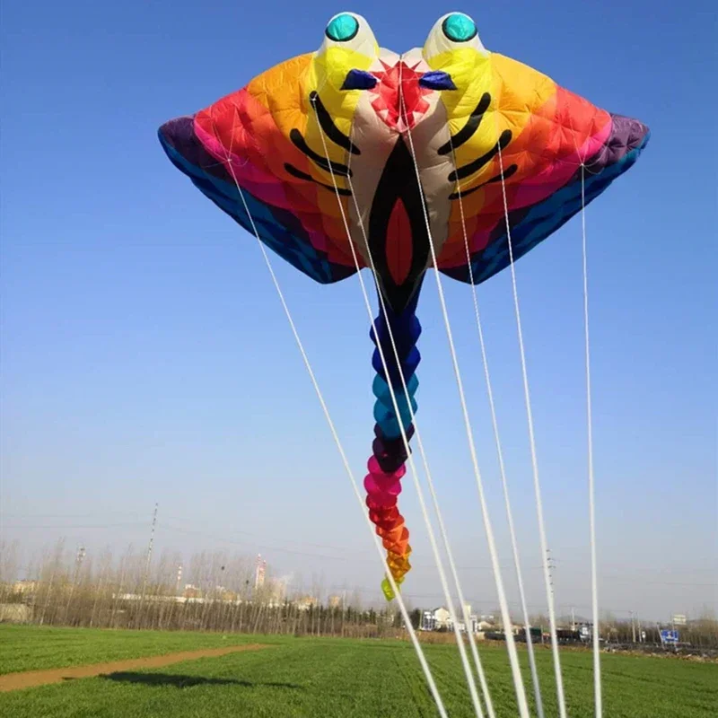15M 30D Devil Fish Large Soft Kite Ray Flying Folding Inflatable Kite Professional Competition Kite Festival Exhibition 6