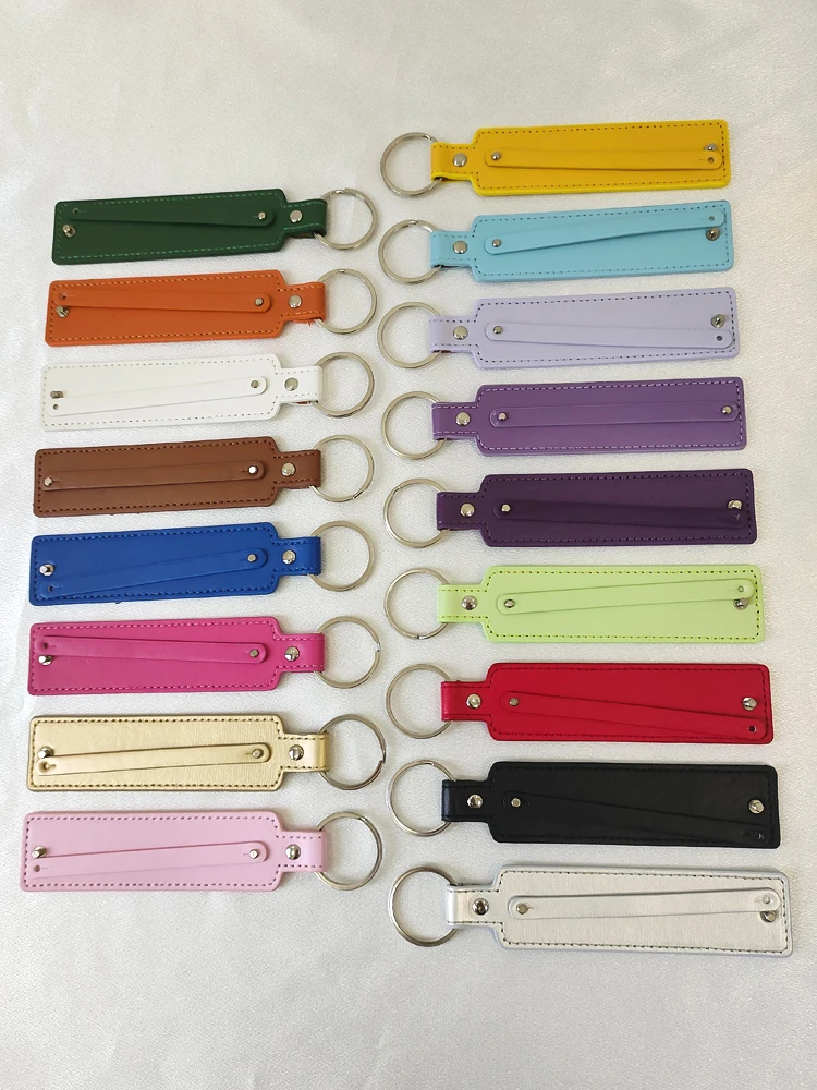 5 Stück/Set Unisex 8mm DIY Namensschlüsselanhänger für 8mm Schiebebuchstaben-Anhänger PU-Leder Schlüsselanhänger Geschenk Damen Schmuckherstellung Zubehör – Detail 4