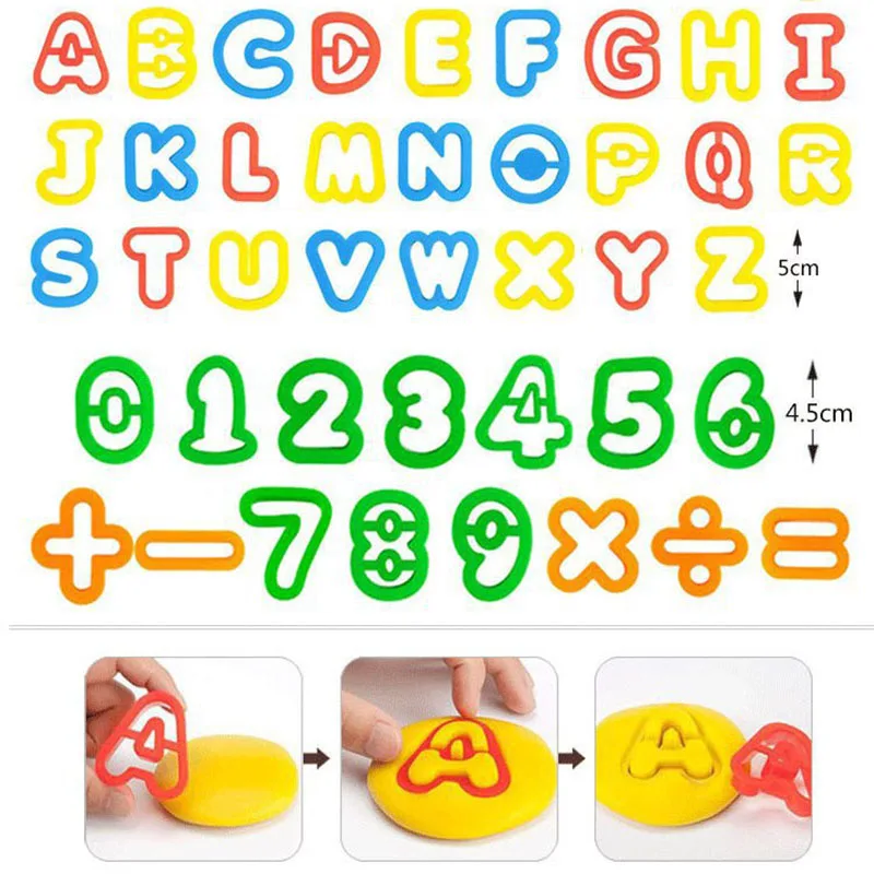 Dough Tools Playdough Mold Set for Kids Various Shape Needle Tube Letter Number Plasticine Accessory Children Craft Puzzle Toys 6