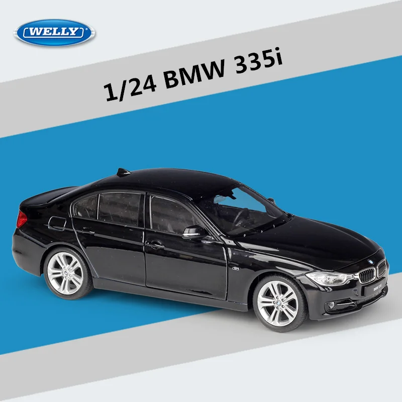 Voiture Miniature BMW 335i 1:24 Welly - Modèle En Alliage, Die-cast, Pour Collection
