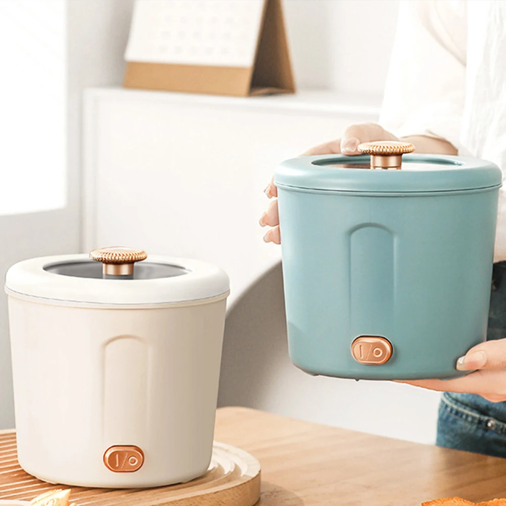 Portable Electric Pot, Hot Pot Electric With Detachable Power Cord, Button Control, Anti Dry Burning Function, Circular Embedded