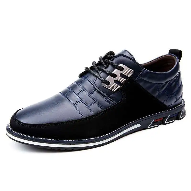 

Men Shoes Big Size 47 48 Fashion Leisure Walk Footwear Men Lace-up Brand Cowboy Style Brogue Leather Shoes New Men Casual Shoes