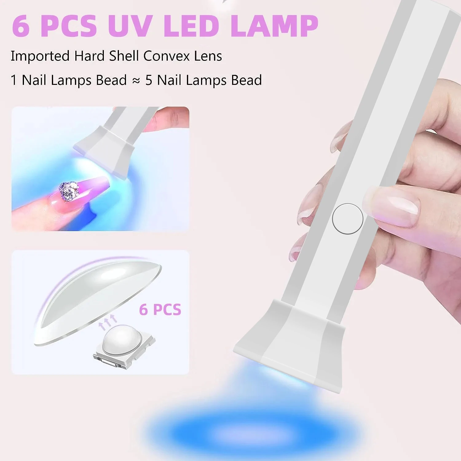 LINMANDA 18W Mini UV LED Nail Lamp Portable Nail Lamp Fast Drying Curing Light for Gel Polish No Black Hands 6 Lamps UV Lamp 4