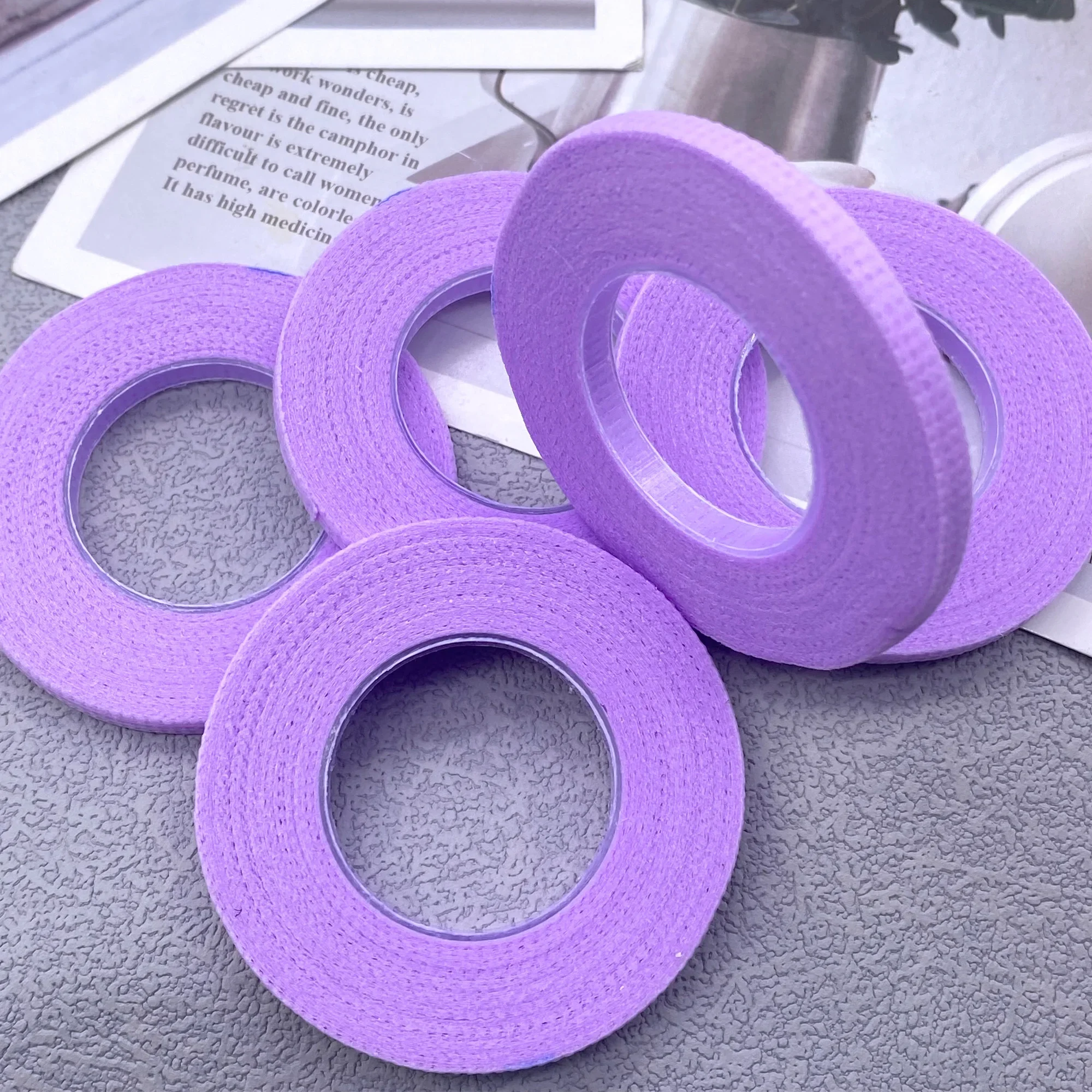 5/10/50pcs 4mm Width Eyelash Extension Tape Makeup Breathable Anti-allergy Easy to Tear Micropore Tape Professional Lashes Tape