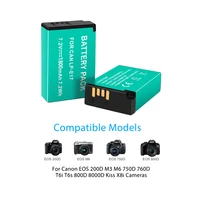 2-4Pcs LPE17 LP E17 LP-E17 Battery with Type-C Input for canon EOS RP 200 250D M3 M5 M6 750D 760D T6i T6s 800D 8000D Kiss X8i 3