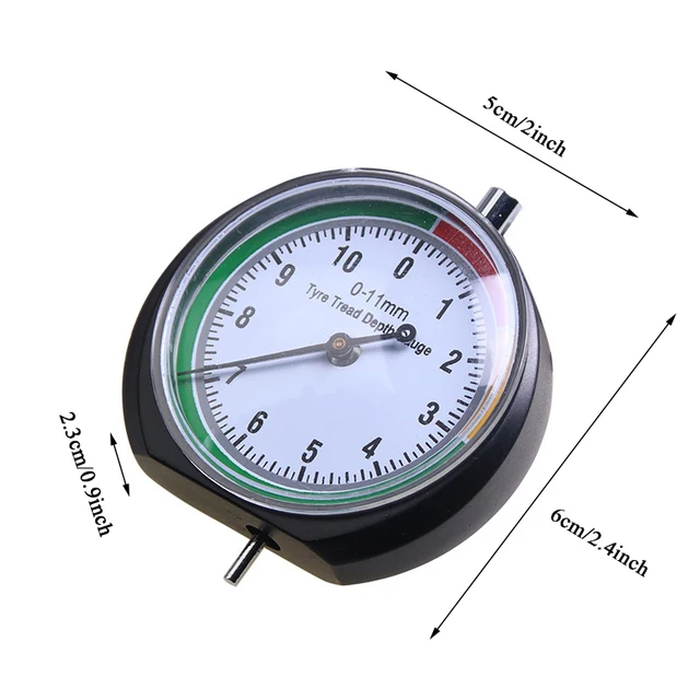 Misuratore Di Profondità Battistrada Pneumatici - Scala 0-11 Mm, Con Borsa, Per Auto, Moto, Camion