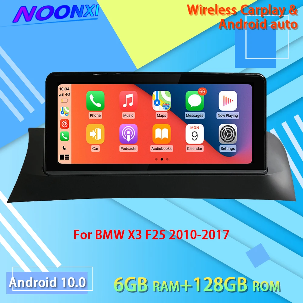 

Android 10.0 Car Radio Bluetooth Video Player QLED Screen Receiver Automotive Multimedia DSP Carplay For BMW X3 F25 2010-2017