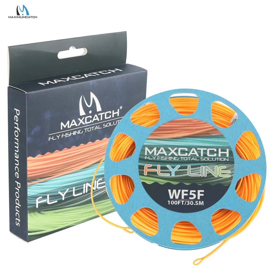 Maximumcatch 1-8wt Weight Forward Floating Fly Fishing Line 100FT Multi Color Fly Line fishing line