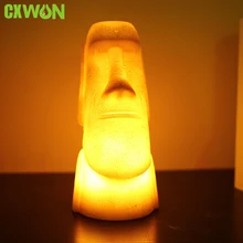 

3D Moai Night Light Easter Island Stone Portrait Table Lamp Living Room Ornament Children'S Bedroom Bedside Decor Light Gift