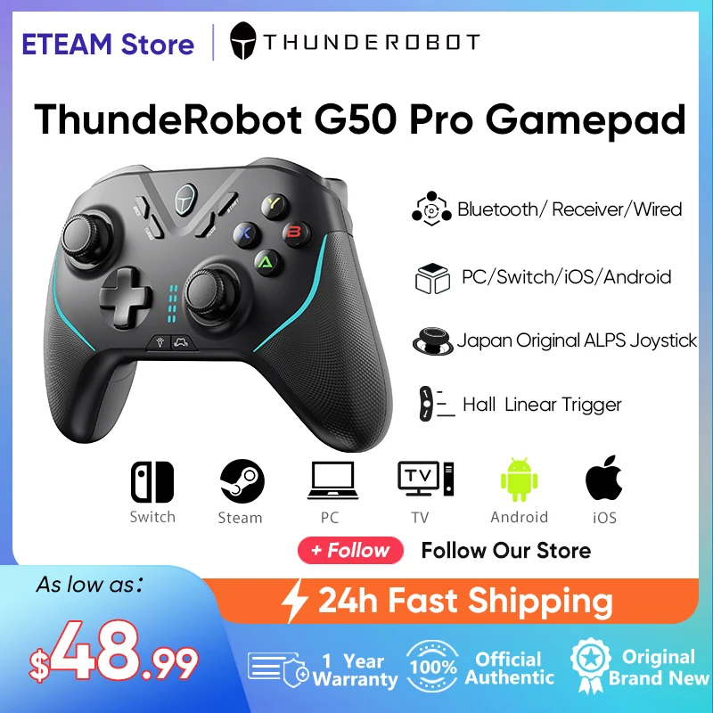 Thunderobot G50 Pro Wireless Gamepad with Vibration, Wired Controller,  Joystick for PC, Nintendo Switch STEAM, G50Pro - AliExpress